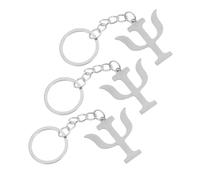 Healifty Llavero De Psicología Metálico 3 Piezas Acero Inoxidable Colgante Símbolo Creativo Para Estudiantes y Hombres Uso Diario Escolar