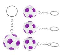 Healifty Llavero Decorativo Diseño Creativo 4 Piezas de Fútbol en Pvc y Metal y Forma de Balón y Recuerdos de Fiesta para Mochila