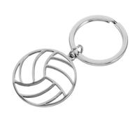 Healifty Llavero Plata Inoxidable de Acero Minimalista de Voleibol Diseño