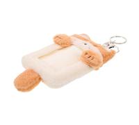 Healifty Llavero Porta Tarjetas Fotográficas de Peluche 15X10 CM para Estudiantes y Fans K-Pop, Funda Protectora Kawaii con Diseño de Dibujos Animados para Mochilas y Bolsos