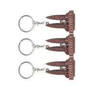 Healifty Llaveros Creativos de Gemelas 3 Piezas para Familia y Colegas, Llavero Decorativo Metálico Resistente, Obsequio Original para Uso Diario y Fiestas