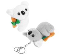 Healifty Llaveros de Peluche Koala 2 Piezas, Colgantes Adorables para Bolso y Mochila, Diseño Compacto Gris y Hojas Claras, Adecuado para Regalos y Decoración de Fiestas