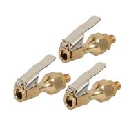 Healifty Mandriles de Neumáticos Bloqueo de Inflado, 3 Piezas de Cobre Dorado para Inflador de Rueda Coche, Uso Versátil y Fiable para Compresores de Aire