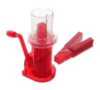 Healifty Máquina para Tejer Cuerdas Manual de Plástico Roja Herramienta Portátil para Hacer Pulseras y Cordones Devanadora de Hilo para Manualidades Caseras y Proyectos Creativos