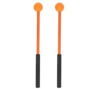 Healifty Mazas para Xilófono y Marimba Cabeza de Goma y Mango de Madera Juego de 1 Par Baquetas para Instrumentos de Percusión Color Amarillo Agarre Antideslizante Uso Profesional