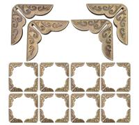 Healifty Metal Protector de Esquinas Vintage 100 Piezas | Hierro, Líneas Talladas y Superficie Lisa, Refuerzo de Rincón Fácil de Instalar para Restauración y Álbumes