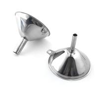 Healifty Mini Embudos de Cocina, Embudos de Acero Inoxidable, 304, Plata, Superficie Lisa, para Transferir Líquidos, Asa, para Cocina y Salsa de Soja
