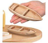 Healifty Modelo de Barco de Madera en Miniatura sin Terminar, Decoración Náutica para Mesa, Adorno Pequeño de Madera para Hogar y Oficina, Figura Artesanal para Manualidades DIY, 1 Pieza
