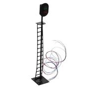 Healifty Modelo de Señal Ferroviaria Luminosa para Maquetas Luz Decorativa para Trenes Accesorio Miniatura para Paisajismo Mesa de Arena Plástico Resistente Fácil de Usar Amarillo B