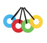 Healifty Objetivos de Entrenamiento de Fútbol con Correa Ajustable, Discos de Dianas de 19,5 Cm, Set de 4 Unidades en Rojo, Amarillo, Azul y Verde, Accesorios para Portería y Práctica