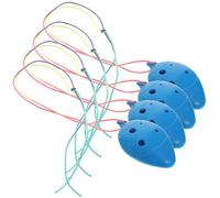 Healifty Ocarina Infantil de 6 Agujeros Instrumento Musical para Principiantes Mini Ocarina de Plástico Azul 4 Unidades Adecuado Aprendizaje Musical Color Aleatorio Color Aleatorio