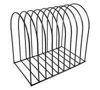 Healifty Organizador Vertical de Archivos Metálico Grande para Escritorio Estantería de Hierro Negra con Soporte de Alambre Expositor y Almacenamiento de Libros y Documentos para Oficina