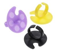 Healifty Paleta de Uñas para Manicura Placa de Anillo de Dedo 10 Unidades Mezcla de Colores para Decoración de Uñas Herramienta Portátil en Salones y Fiestas Color Color Aleatorio