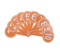Healifty Paletas de Puntuación Numérica 10 Piezas 95X19 CM Naranja Números Blancos Tableros Portátiles para Eventos Deportivos Votaciones y Competencias Escolares Paletas Reutilizables