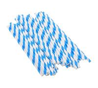 Healifty Palitos de Algodón de Azúcar en Papel Rayado Azul, 100 Piezas de 10 X 300 MM, Compatibles Máquinas Automáticas, para Fiestas y Eventos Comerciales