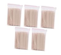Healifty Palitos de Madera para Uñas Doble Punta 500 Piezas 5 Paquetes Aplicadores de Cera Multifuncionales para Manicura Pedicura y Depilación Ideales para Uso Salones y Casa