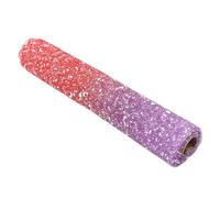 Healifty Papel de Obsequio de Malla Degradado 50 Cm, Rollo de Tul Lunares de Nieve en Color Morado y Rojo, 4 Yardas para Envoltura de Ramo, Manualidades y Decoración de Flores