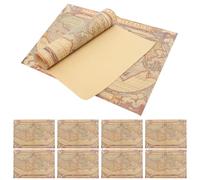Healifty Papel de Obsequio Vintage Impresión de Mapas 10 Piezas para Envolver Flores Ramo Marrón Kraft Versátil para Manualidades Bodas Cumpleaños Regalos