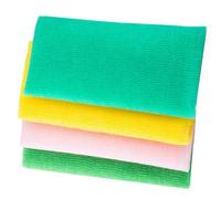 Healifty Paquete de 4 Paños Exfoliantes de Nailon para Baño, Suaves y Amigables Piel, Fáciles de Guardar, Ideales para Ducha y Cuidado Corporal Color Aleatorio