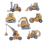 Healifty Parche Bordado Termoadhesivo para Ropa 7 Unidades de Parches de Coche de Dibujos Animados Parches para Vaqueros Adecuado para Reparación y Decoración de Prendas