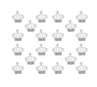 Healifty Pegatinas 30 Piezas 3d para Uñas Gem as de Imitación en Forma de Tiara de Aleación Plateada para Decoración Elegante en Salones de Uñas y Fiestas