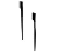 Healifty Peine 2 Piezas para Pestañas y Cejas para Definir y Separar Pestañas y Cejas de Acero Inoxidable y Plástico Negro Mango Antideslizante en Maquillaje Diario