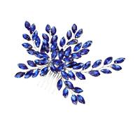 Healifty Peineta Nupcial con Diamantes Azules y Alambre Plateado Accesorio Elegante para Novia y Fiesta Peine para Cabello de Mujer para Bodas y Eventos Especiales