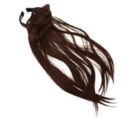 Healifty Peluca con Diadema Trenzada Accesorio Invisible para Aumento de Volumen Tono Marrón Clip Seguro para Mujer Complemento Natural para Cabello Fino