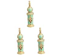 Healifty Perfumes Arabes 3 Uds Imagen Recargable Decoración Cosmética Fiesta Vails Medio Verde Decoración Claro Vintage Maquillaje Cristal Decorativo Mini Perfumes De Mujer