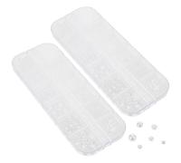 Healifty Perlas Planas para Uñas Medias Perlas Semicirculares para Decoración de Uñas DIY Accesorios para Manicura Profesional y Uso Diario