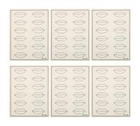 Healifty Piel Sintética para Práctica de Maquillaje Tipo Goma 6 Piezas para Entrenamiento de Microblading y Tatuaje de Labios Herramienta para Principiantes Técnicas de Maquillaje