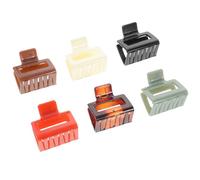 Healifty Pinzas de Garra Cuadradas Pequeñas para Cabello Fino y Corto, Pack de 6 Unidades Multicolor, Accesorio Práctico para Mujeres y Niñas en Uso Diario y Cuidado Color Aleatorio