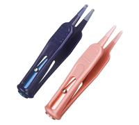 Healifty Pinzas Nasales 2 Unidades para Bebés con Luz LED, Punta Redonda de Plástico Ideales para Limpiar Nariz y Manchas Ojos de Recién Nacidos