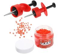 Healifty Pinzas para Cebo Resistente con Perchas para Gusanos Rojos y Tierra Herramienta Portátil de Pesca Multifuncional para Cebos Vivos Incluye Clips y Bandas Elásticas con Unidades