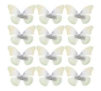 Healifty Pinzas para el Cabello de Gasa en Forma de Ala Doble Capa Color Verde Claro 50 Unidades Horquillas Ligeras y Seguras para Niñas y Mujeres Ideales para Bodas Cosplay y Uso