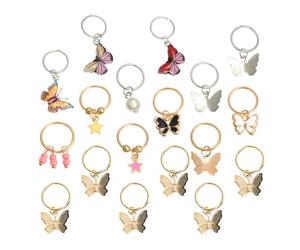Healifty Pinzas para Trenzas de Pelo 18 Piezas Colgantes de Insecto, Aleación de Zinc y Acrílico, Accesorios para Trenzas y Rastas, Joyas Cabello Mujer, Ideales para Varios estilos