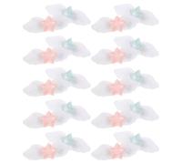 Healifty Pinzas Pelo Pequeñas y Coloridas Forma de Estrella y Alas 30 Piezas 15 Rosa 15 Azul Horquillas Ligeras y Antideslizantes para Bodas Carnaval y Uso Diario