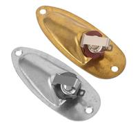 Healifty Placa de Conexión para Guitarra Eléctrica Tipo Barco, 2 Piezas (oro y Plata), Conector Hembra para Reparación y Reemplazo, Hardware Compacto para Kit de Guitarra Eléctrica