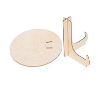 Healifty Placa De Madera Para Recién Nacido Grabada Redonda Con Soporte, Recuerdo Para Ñiño Recién Nacido, Decoración Para Hospital y Baby Shower, Conjunto De 2 Piezas, Madera Duradera