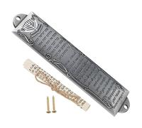 Healifty Placa Mezuzah de Metal Retro Decoración Religiosa Judía para Puerta Hogar y Ligera