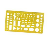 Healifty Plantillas de Dibujo Huecas de Círculos Regla Plástica Transparente con Escala Clara Herramienta de Medición Geométrica para Arquitectura Arte y Escuela de Amarillo