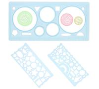 Healifty Plantillas Geométricas de Dibujo Reglas Multifuncionales para Estudiantes y Profesionales Herramientas de Medición Versátiles para Diseño Arquitectura y Dibujo Escolar Color Azul