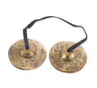 Healifty Platillos de Dedo de Cobre para Danza del Vientre Campanas Espirituales de Nepal Instrumento Ritual Tibetano Sonido Auténtico y Duradero para Yoga y Música Folclórica