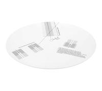 Healifty Plato Antideslizante de Calibración para Cápsula Fonocaptora Regla Antideslizante de Doble Cara para Tocadiscos Accesorio para Grabadora de Vinilo Detección de Velocidad