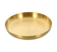 Healifty Plato Inoxidable Dorado Multifuncional para Servir Alimentos Hogar Restaurante y Bar Bandeja Práctica para Bbq Postres y Buffet Fácil Limpieza y Uso Seguro