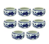 Healifty Platos de Cerámica para Tinta de Caligrafía 8 Piezas, Pequeño Tamaño, Tintero Multifunción para Pintura y Dibujo, Bandejas para Almacenamiento de Pigmentos, Ideales para Oficina