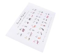 Healifty Póster Alfabeto para Colgar en Pared A3 297×420mm, Póster Educativo Infantil Letras en Inglés y Dibujos Animados, Decoración Habitación para Aprendizaje Temprano