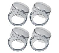 Healifty Protector de Seguridad para Mandos de Cocina de Gas, Cubiertas de Plástico para Perillas, Bloqueo Infantil, Pack de 4 Unidades para Uso en Cocina