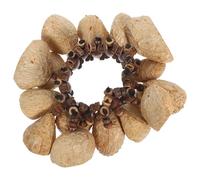 Healifty Pulsera Africana de Mano con Cáscaras Naturales Pulsera de Percusión Multicapa Tribal Accesorio de Shakers para Danza Yoga y Festivales