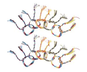 Healifty Pulsera Tejida a Mano de Estilo Étnico 10 Piezas de Algodón Colorido para Decoración de Muñeca Pulseras Amistad Artesanales de Nepal Accesorio Casual para Color Aleatorio